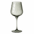 Weinglas 500 ml aus Glas transparent grau mit Reliefstruktur