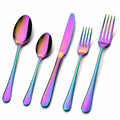 Besteckset 5-teilig 14.5-23 cm Edelstahl schillernd für 1 Person