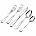 5-teiliges Besteckset aus Edelstahl Silber für 1 Person klassisch