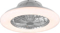 RL LIVE YOUR LIGHT Deckenventilator mit Beleuchtung, Reality Leuchten LED Deckenleuchten-Ventilator Stralsund R62522987, Kunststoff Silberfarbig/Weiß
