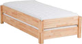 Bettgestell, 2er Stapelbett Massivholz mit Rollrost Größe 90x200 cm 01 Kernbuche geölt, DICO