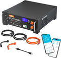 FEENCE Deep-Cycle-Batterie, 48V 100Ah Lithium LiFePO4 Solarbatterie, unterstützt Kommunikation mit Wechselrichter, integriertes 100 A BMS