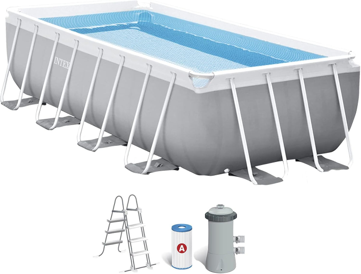 Intex Stahlrahmenpool, 4M X 2M X 1M Prism Frame Rectangular Pool Set