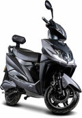 elrofu E-Scooter, Elektroroller Falcon, 3400 Watt, 45 km/h, herausnehmbarer Lithium-Akku, 80 km Reichweite, mit Straßenzulassung, Schwarz