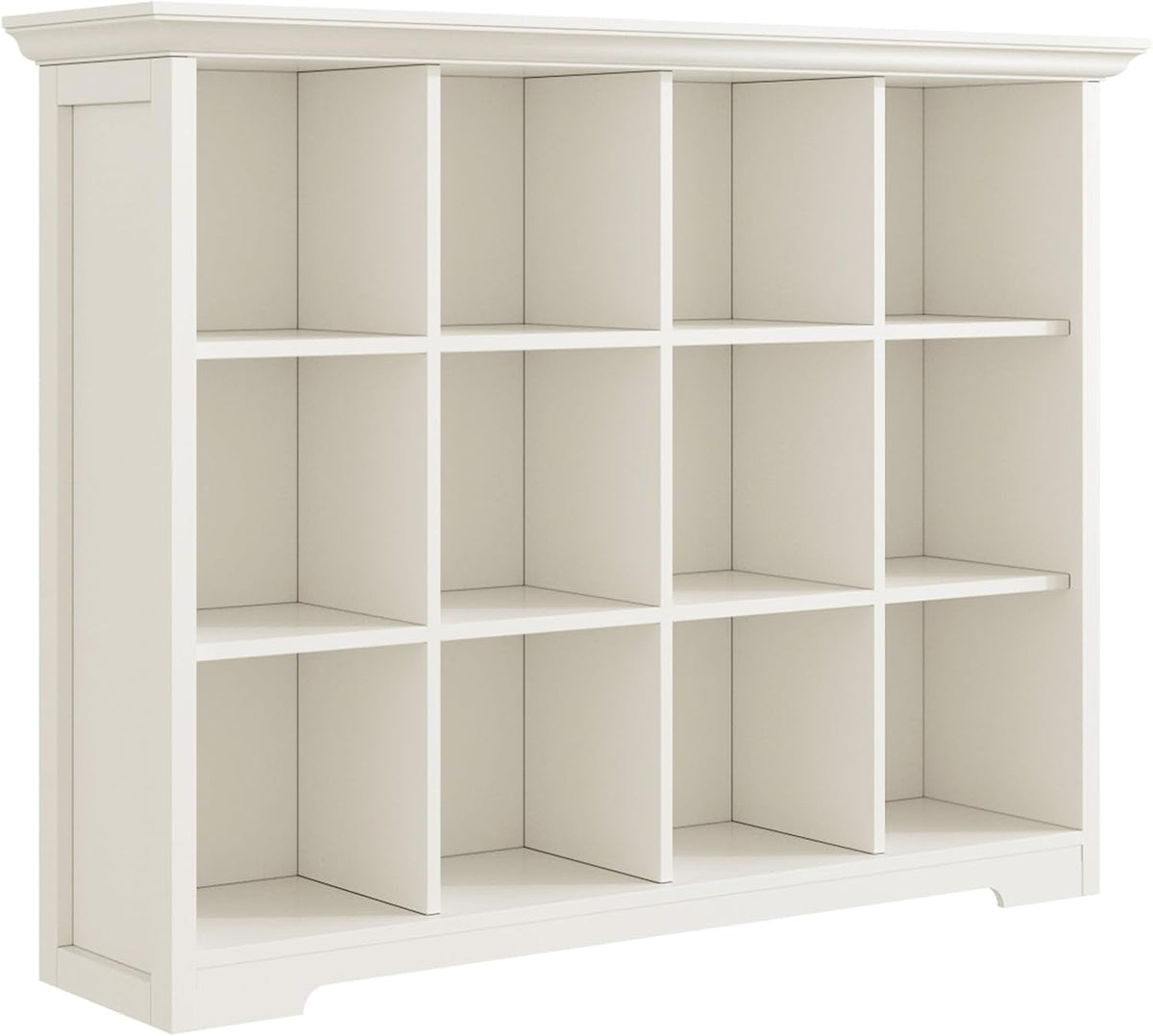 Regal Bücher, mit 12 Fächern, Weiß, OSCHF