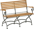 Sitzbank, Klappbank Tegernsee, 2-Sitzer, ca. 124 x 88 x 57 cm, aus FSC® - zertifiziertem Akazienholz/Stahl, Natur, Dehner