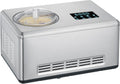 SEVERIN 2-in-1 Eismaschine, mit Joghurtfunktion, Kompressor Ice Cream Maker für Eis, Sorbet und Frozen Joghurt, Edelstahl-gebürstet, EZ 7406