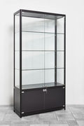 Aigentlich Glasvitrine, schwarz inkl. LED-Beleuchtung, 100 × 198 × 40cm