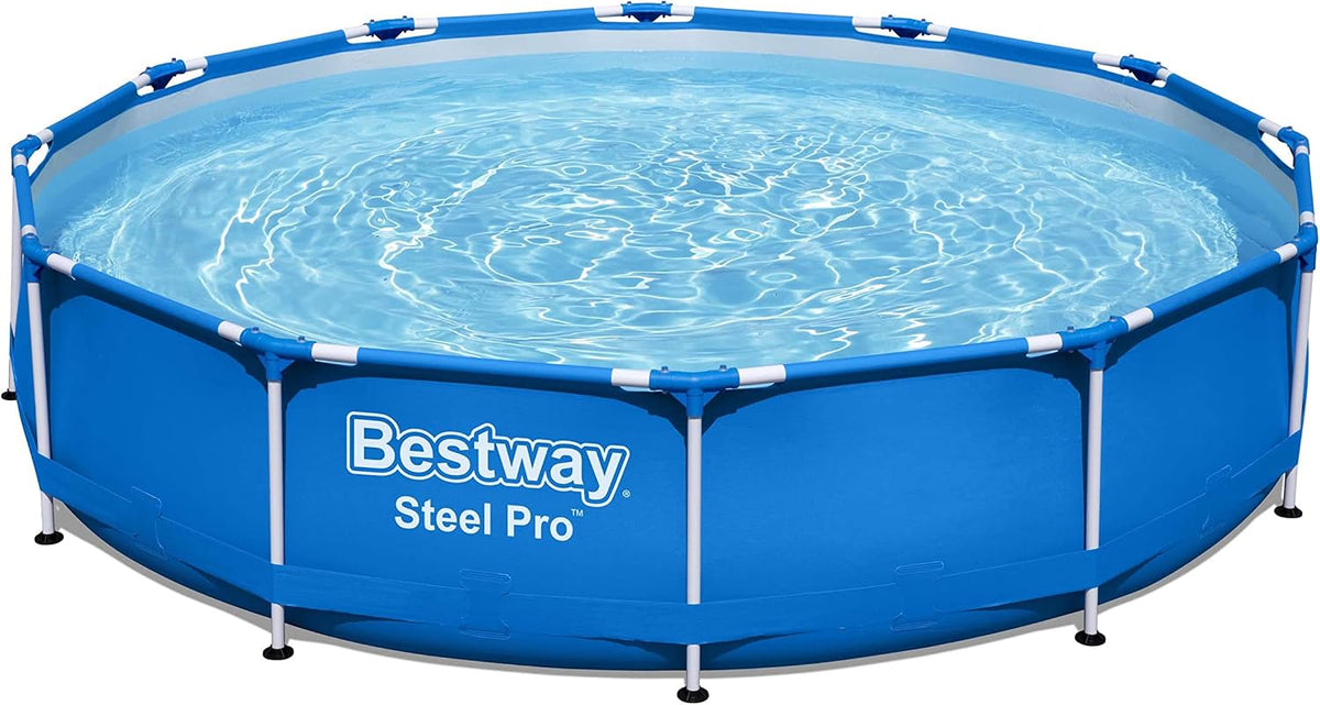 Bestway Stahlrahmenpool, Steel Pro Frame Pool Set, rund, ohne Pumpe, 366 x 76 cm, 56706, Blau