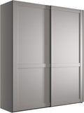 Kleiderschrank Schwebetürenschrank Landhausstil, 150cm breit, Kieselgrau Dekor, Höhe 217cm, Marlow, WIEMANN