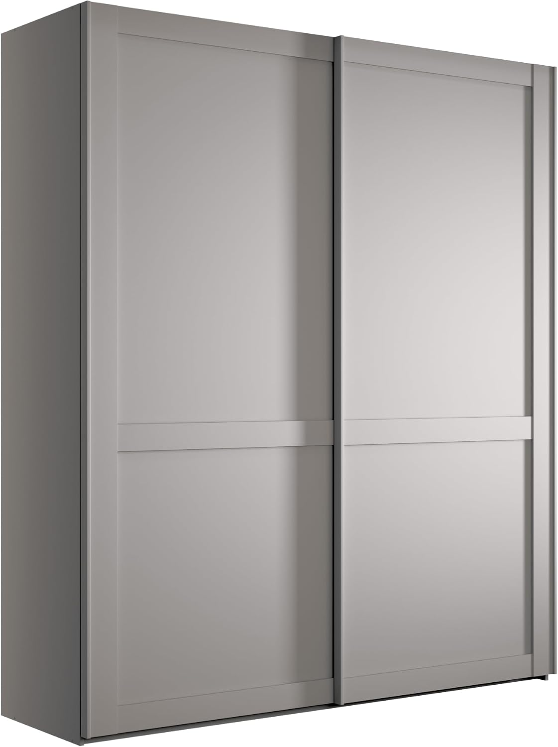 Kleiderschrank Schwebetürenschrank Landhausstil, 150cm breit, Kieselgrau Dekor, Höhe 217cm, Marlow, WIEMANN