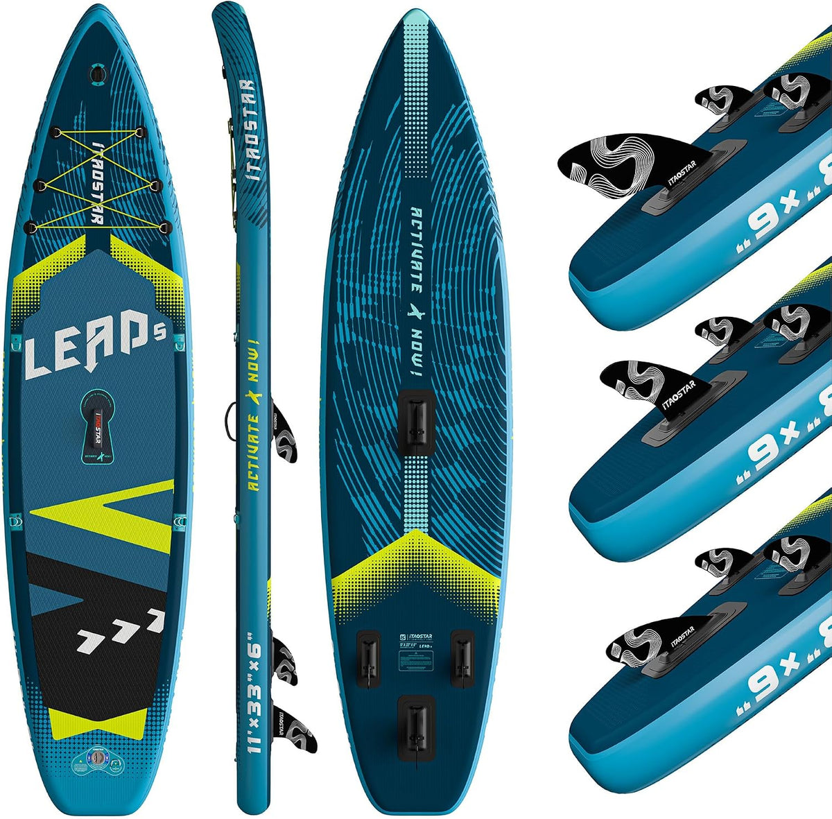 iTAOSTAR 335cm 83cm 365cm 88cm Lead x × Aufblasbares Stand-Up-Paddle-Board - Premium SUP-Board