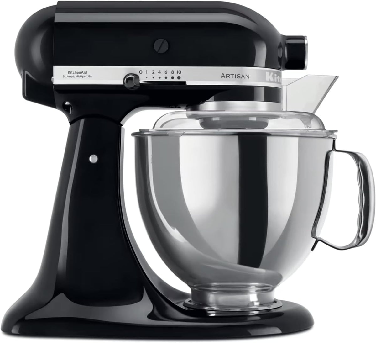 KitchenAid Küchenmaschine,   Küchenmaschine - Artisan - Kippbarem Food Processor - Teigknetmaschine mit 5 Zubehör - 2 Schüsseln aus Edelstahl - 4.8 L