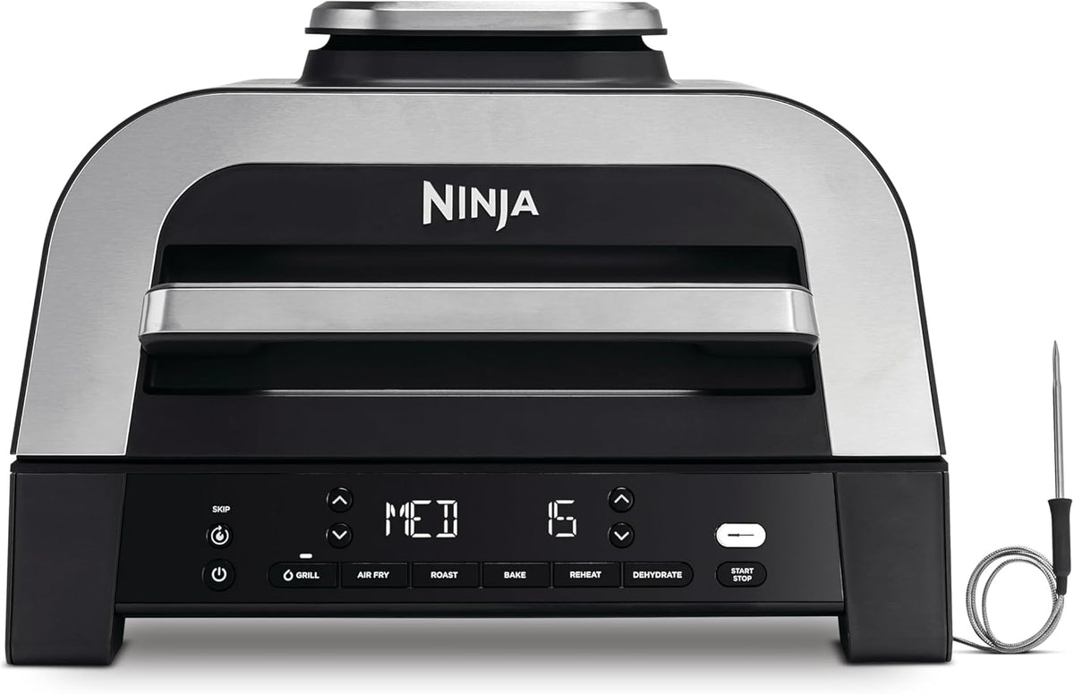 Ninja MAX 6-in-1-Grill & - Heißluftfritteuse, 8 l, Grau/Silber