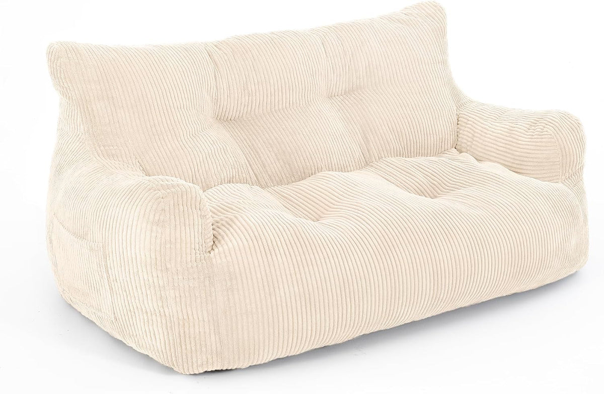 Sessel Sitzsack Sitzsack Erwachsene mit Füllung Doppeltes Lounge, mit Tragbarem Griff, Modernes Ergonomisches BeanBag