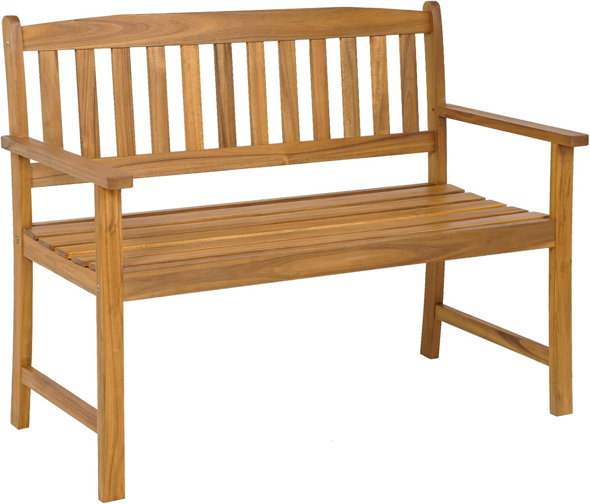 Sitzbank 2-Sitzer Gartenbank Holz Holzbank wetterfest, COSTWAY