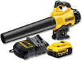 DEWALT Akk-Gebläse Laubbläser, (18 V, 5.0 Ah bürstenlos, 145 km/h Luftgeschwindigkeit, geräuscharmes Design, für den Dauerbetrieb