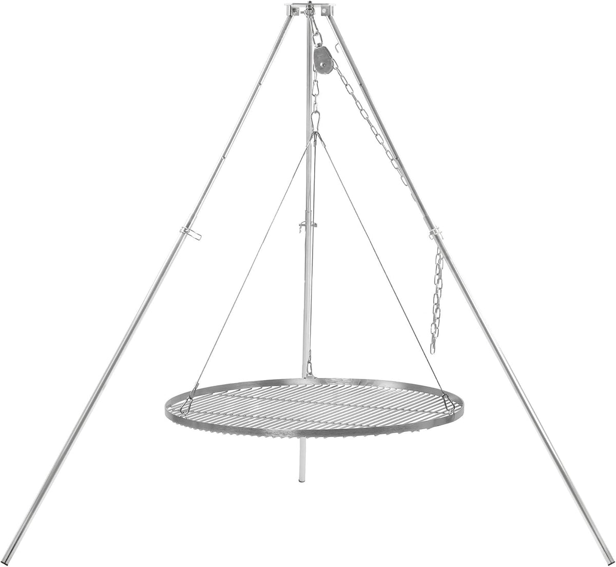 BBQ-Toro Holzkohlegrill, Dreibein Schwenkgrill mit Ø 80 cm Grillrost