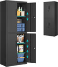 Aktenschrank, mit 4 Türen und 5 Ebenen, 40 × 60 × 180 cm, SONGMICS