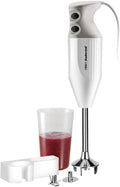 ESGE Zauberstab Stab- & Standmixer, - 90310 M 122 S, Stabmixer weiß, mit Zubehör, 10.000 bis 16.000 U/m, Pürierstab, Handmixer, 140 Watt