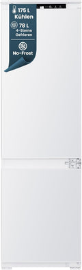 homeX Kühl-Gefrierkombination, CFBN2531E Einbaukühlschrank mit Gefrierfach No Frost 178cm hoch