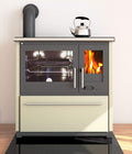Plamen Küchenofen, Holzherd 850 creme, links - 8 kW Dauerbrandherd