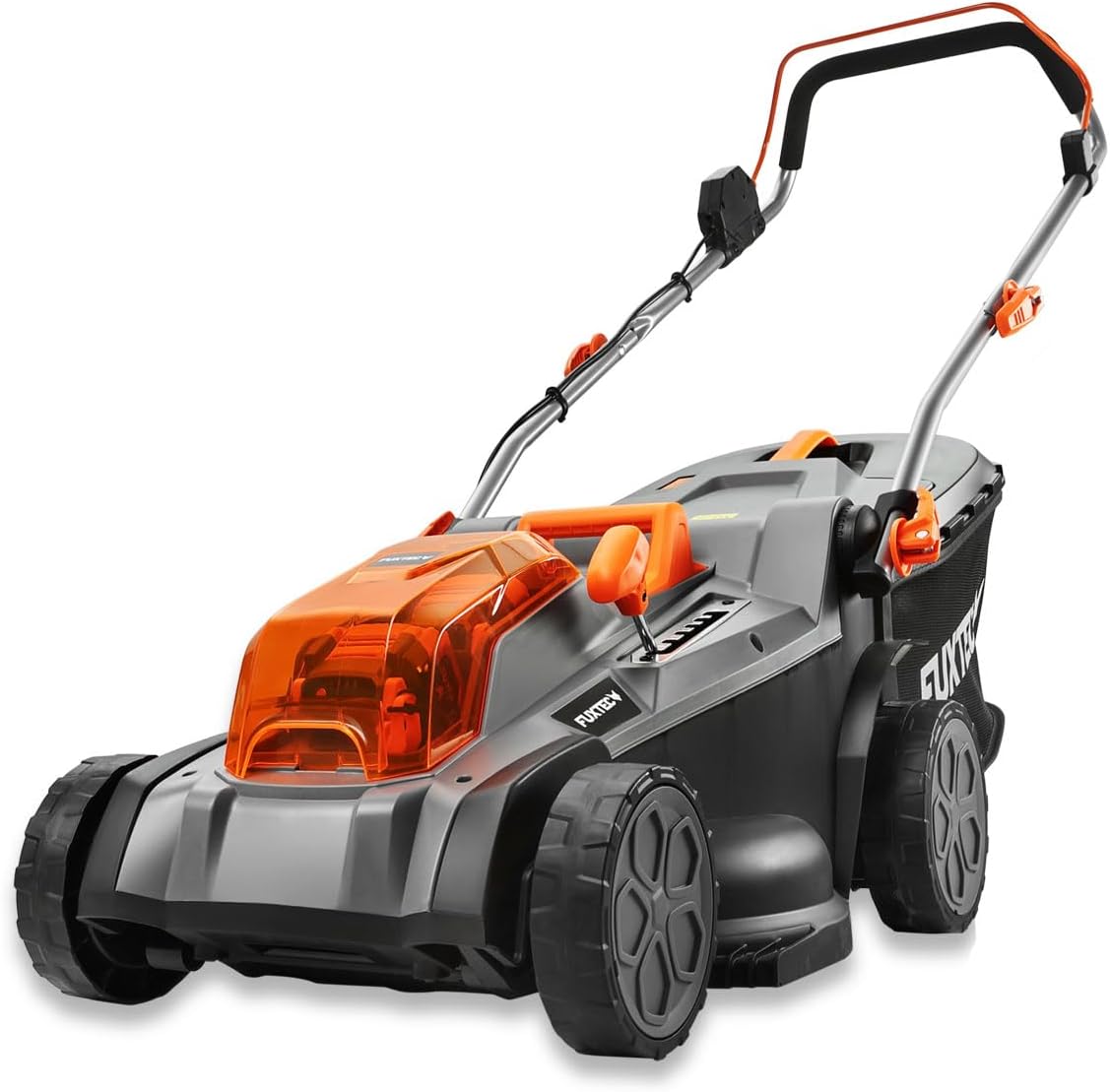 Fuxtec Akku Rasenmäher, 40V (2 × 20V) E2RM37- Schnittbreite 37cm, Variable Schnitthöhe, Kabellos (Li-Ion Akku & Ladegerät Nicht inklusive)
