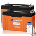 ECO-WORTHY Deep-Cycle-Batterie, 2 PACK 12V 314Ah LiFePO4 Bluetooth Batterie mit Display 200A BMS