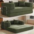 Sofa Schlaf, 160cm Breit, 5-in-1 Faltbares Boneless Couch Grün, Vipbear