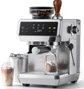 AMZCHEF Espressomaschinen- & Kaffeemaschinen-Kombinationen, Siebträgermaschine mit Mahlwerk, 20 Bar, Cold Brew, Edelstahl