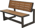 Sitzbank, Gartenbank, klappbare Rückenlehne, umwandelbare Bank in einen Tisch, Maße 141x78, 5x88, 5 cm, Polyethylen hoher Dichte, wasserabweisend