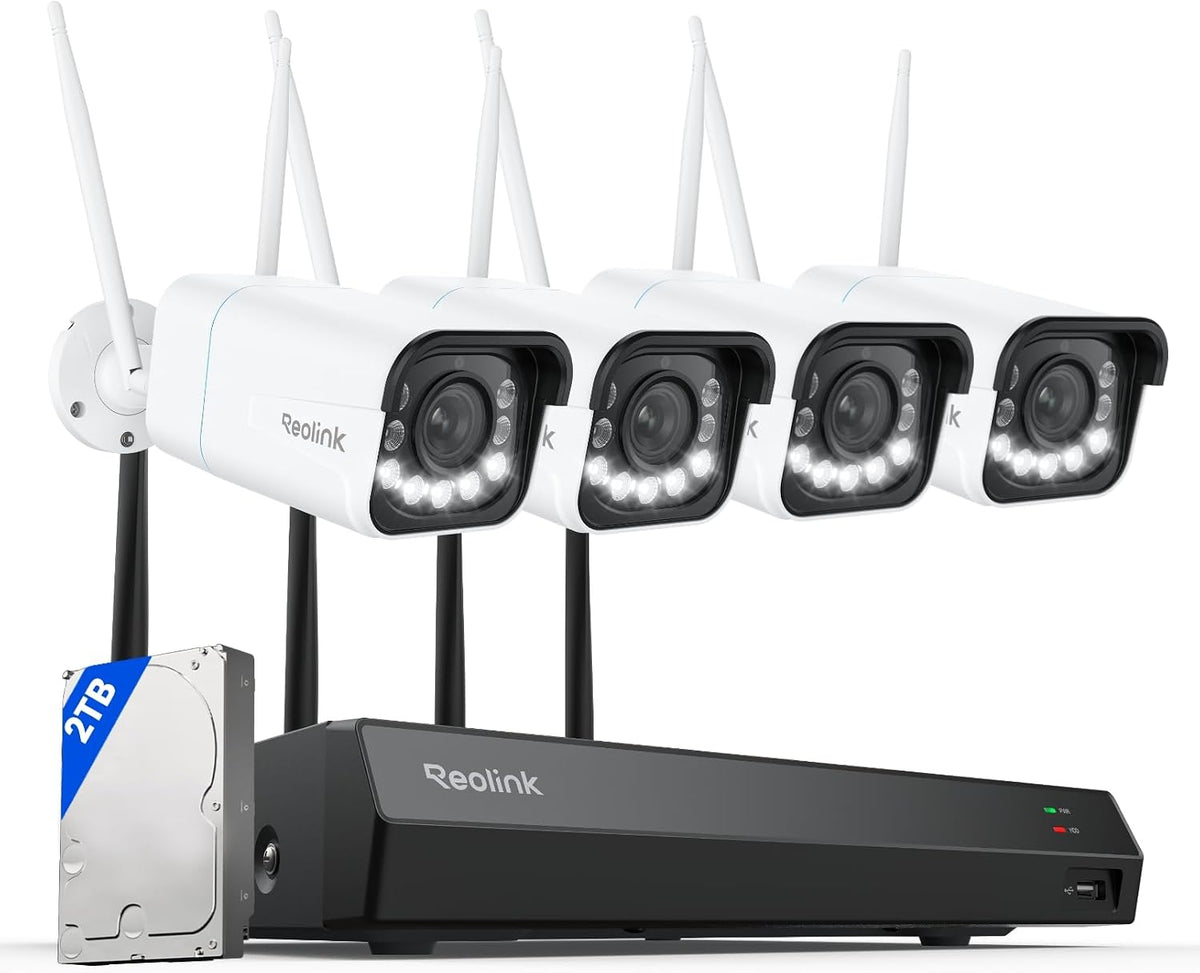 Reolink Überwachungskameras, 4K 8MP Wi-Fi 6 Überwachungskamera Aussen mit 5X Optischem Zoom, Farbnachtsicht, Intelligente Erkennung, 2-Wege-Audio