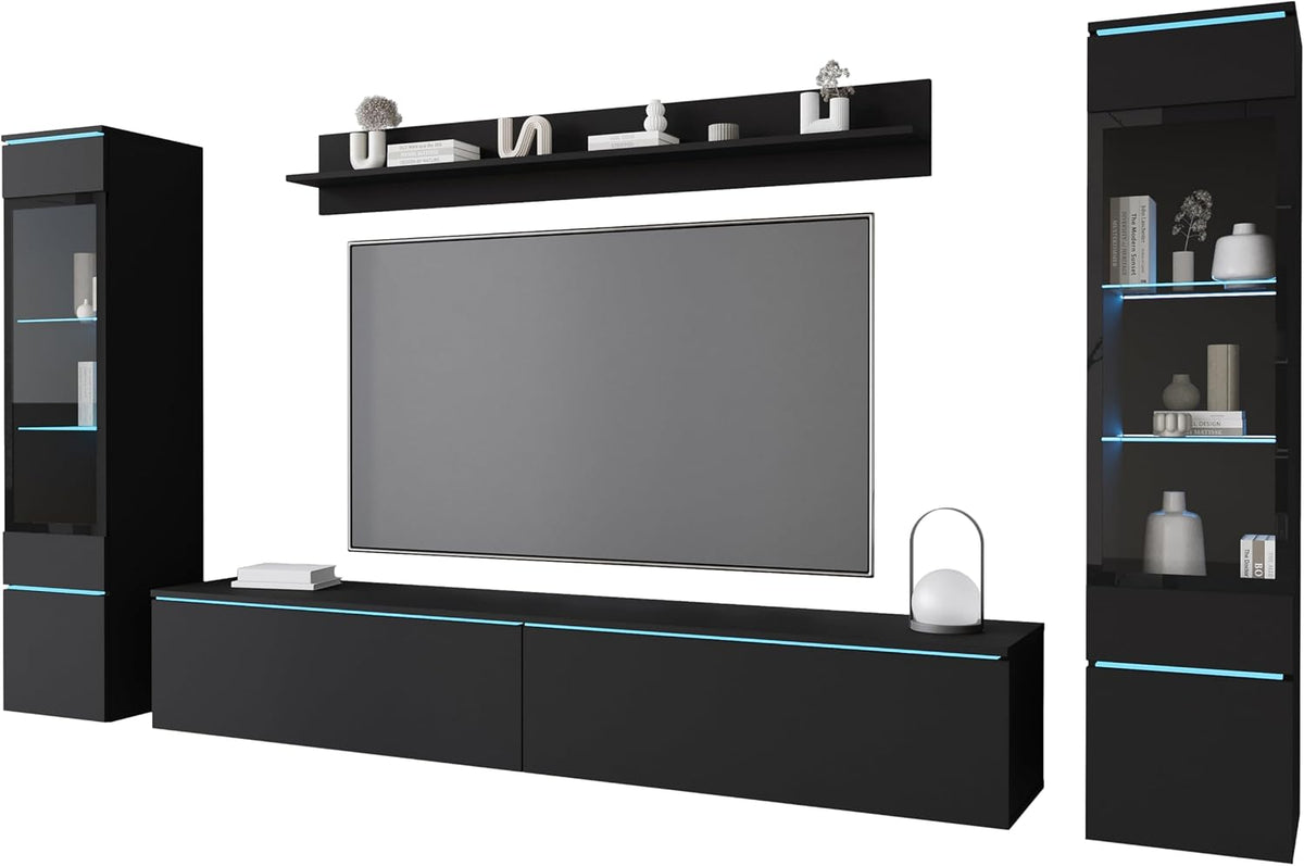 MINIO go for it Wohnwand,   - Wohnwand 4-Teilig Set Veve 2, Hängend/Stehend - ohne
