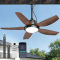 ROTTOGOON Deckenventilator mit Beleuchtung,   Outdoor Deckenventilator mit Beleuchtung 106cm, IP65, 5