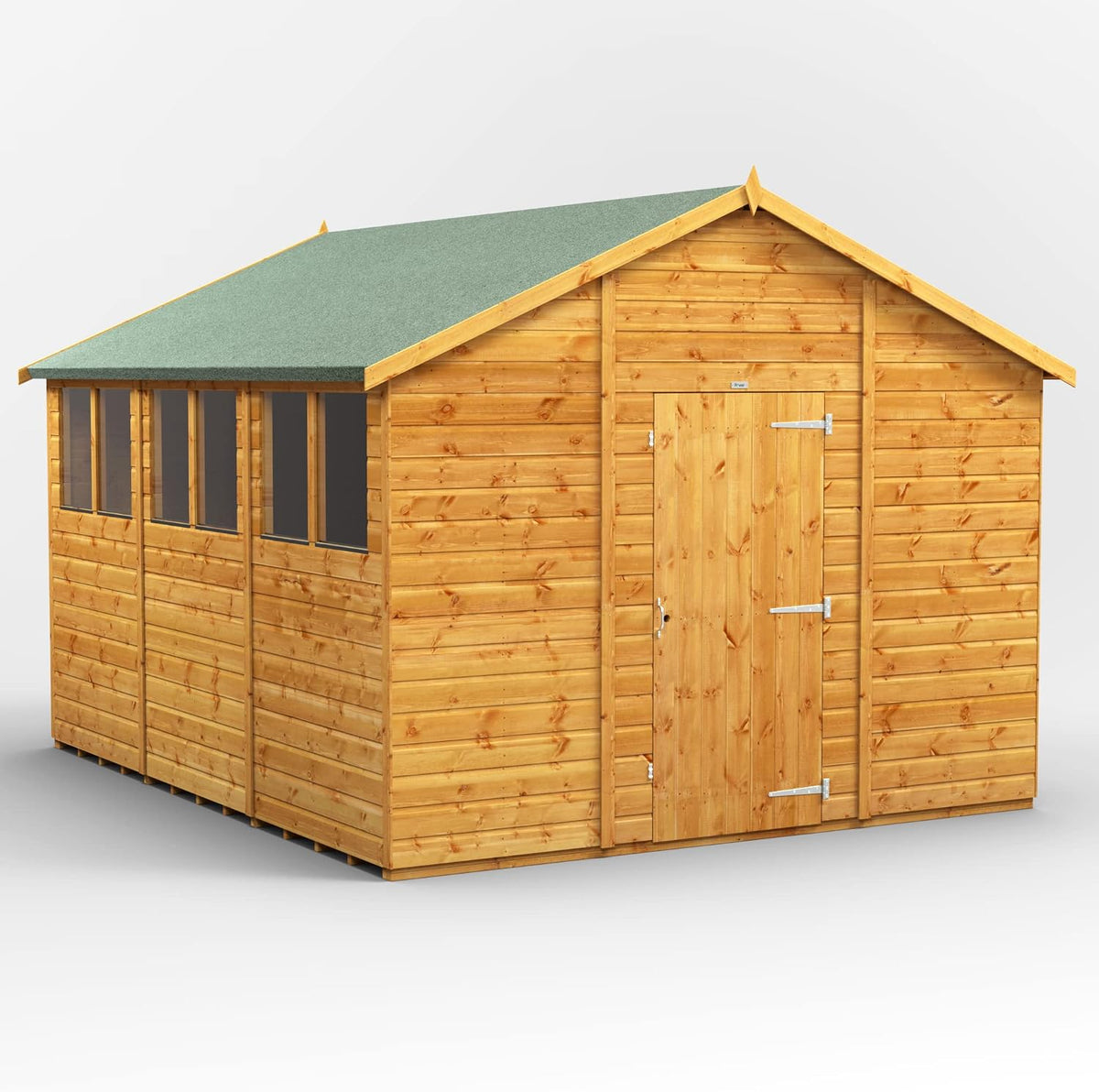 POWER Gerätehaus, PVC Window Sills, Door & Window Flexibility, Made from Extra Thick Timber & Toughened Glass
