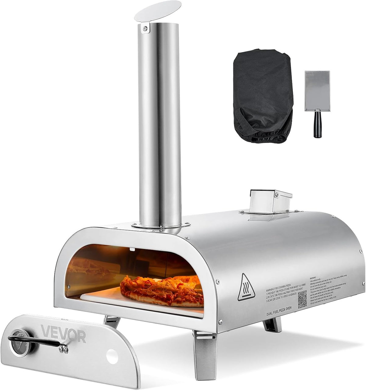 VEVOR Dual-Fuel- Pizzaofen, Outdoor