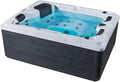 Supply24 since 2004 Whirlpool-Badewanne, Luxus Outdoor Whirlpool Berlin (Weiß), 210x160 cm, mit 31 Massagedüsen, Heizung, Ozon, LED, Hot Tub für 2