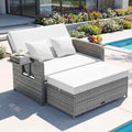 Sofa Lounge Möbel Outdoor Garten, mit Liegefunktion, Gartenlounge, GIANTEX