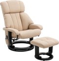 Relaxsessel, mit Hocker, Massagefunktion, Liegefunktion, Cremeweiß, HOMCOM