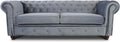 Sofa -, Chesterfield Asti 3-Sitzer (Grau, Velvet 10), Sofnet