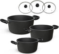 Hoffmann Kochtopfset, Topfset Induktion mit Glasdeckel, 6-teilig I Set alle Herdarten auch Induktion I Töpfe Made in Germany 100% verzugsfrei