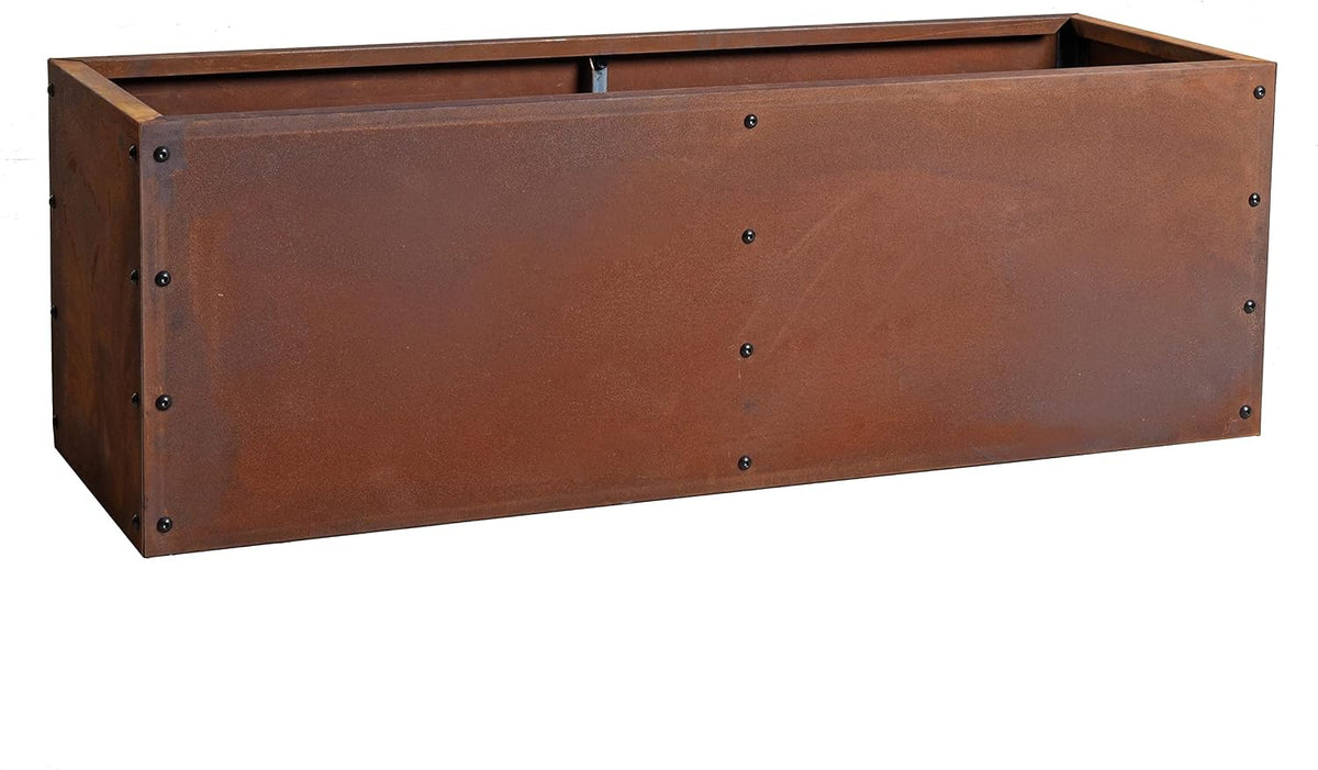 ESTEXO Hochbeet Pflanzkasten Edelrost Blumenkasten Pflanzbeet Blumenbeet Beet Stahl Pflanzkübel, Blumenkübel Gartenbeet 120 × 40 × 40 cm
