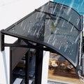 PHUSTJKL Pavillion, Vordach für Haustür Überdachung 100x120cm, Haustürdach Pultvordach Pultbogenvordach aus Aluminium und Polycarbonat