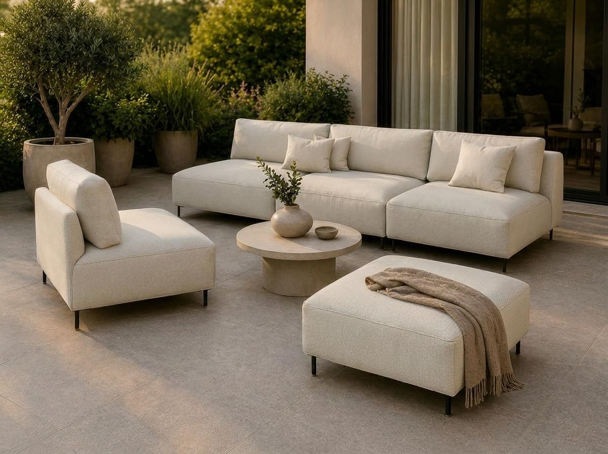Gartenmöbel-Set, Outdoor Lounge Set Sun mit Sofa, Balkon und Garten, A&J MöbelLand