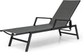 Liege Sonnen, Rattan, Gartenliege mit Verstellbarer Rückenlehne und Armlehnen, Terrassenliege bis 150 kg belastbar, Liegestuhl für Garten, Pool