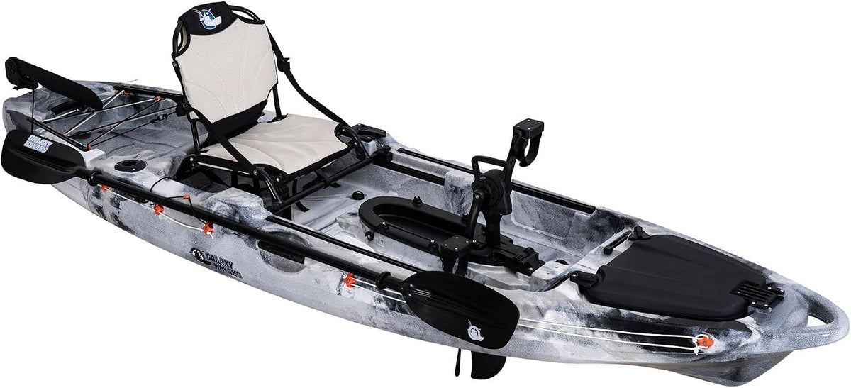 Galaxy Kayak Aufblasbare Kajaks, Supernova Junior Angelkajak Fishing mit Pedalantrieb, Farbe (SB) Snow