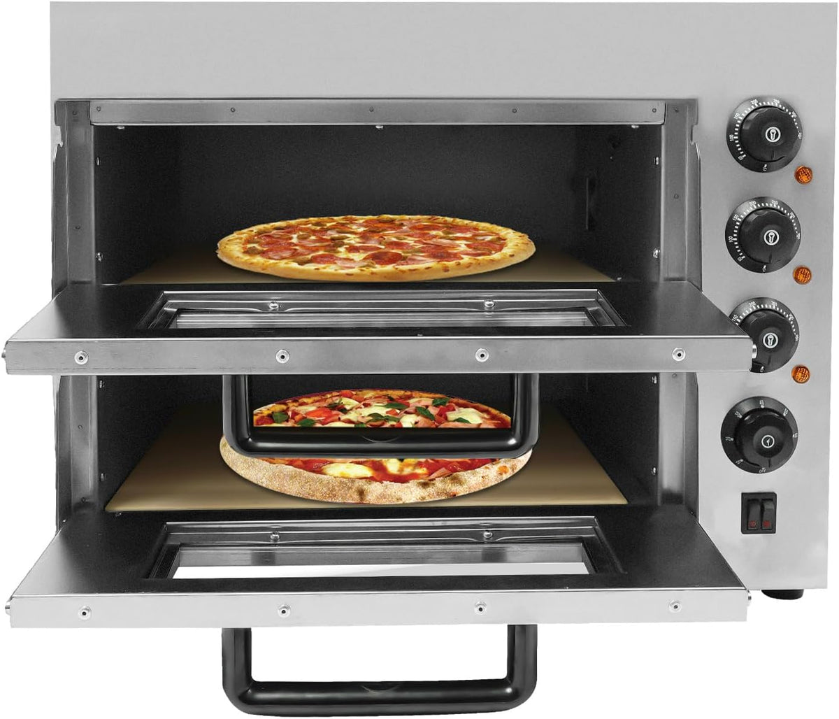 Tagtuell Elektrischer Pizzaofen, Pizza Backofen Für die Gastronomie, 50-350℃ Gastro Steinbackofen