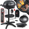 KESSER Elektrogrills, ® Elektrogrill 2in1 Tischgrill & Standgrill mit Deckel, 2400W Balkongrill elektrisch für draußen & drinnen