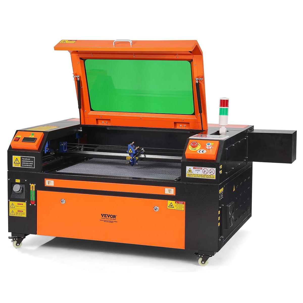 VEVOR Gravurwerkzeug, 80W CO2-Lasergravierer, 500x700mm, 500mm/s Laserschneidmaschine mit 2-Wege-Pass-Air-Assist, kompatibel mit LightBurn, CorelDRAW