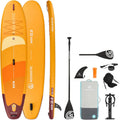 AQUASTIC SUP-Board, Drop Stitch Lite, 390L, 170kg, Sitz montierbar, leicht & stabil, Kajakfunktion, Eva Deck, 3 Griffe, Komplettset mit Paddel